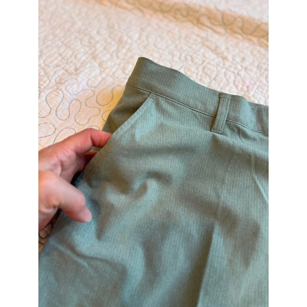 Adidas Mens Ultimate365 TX Golf Shorts Silver‎ Green 34 Regular Fit 9 Inseam